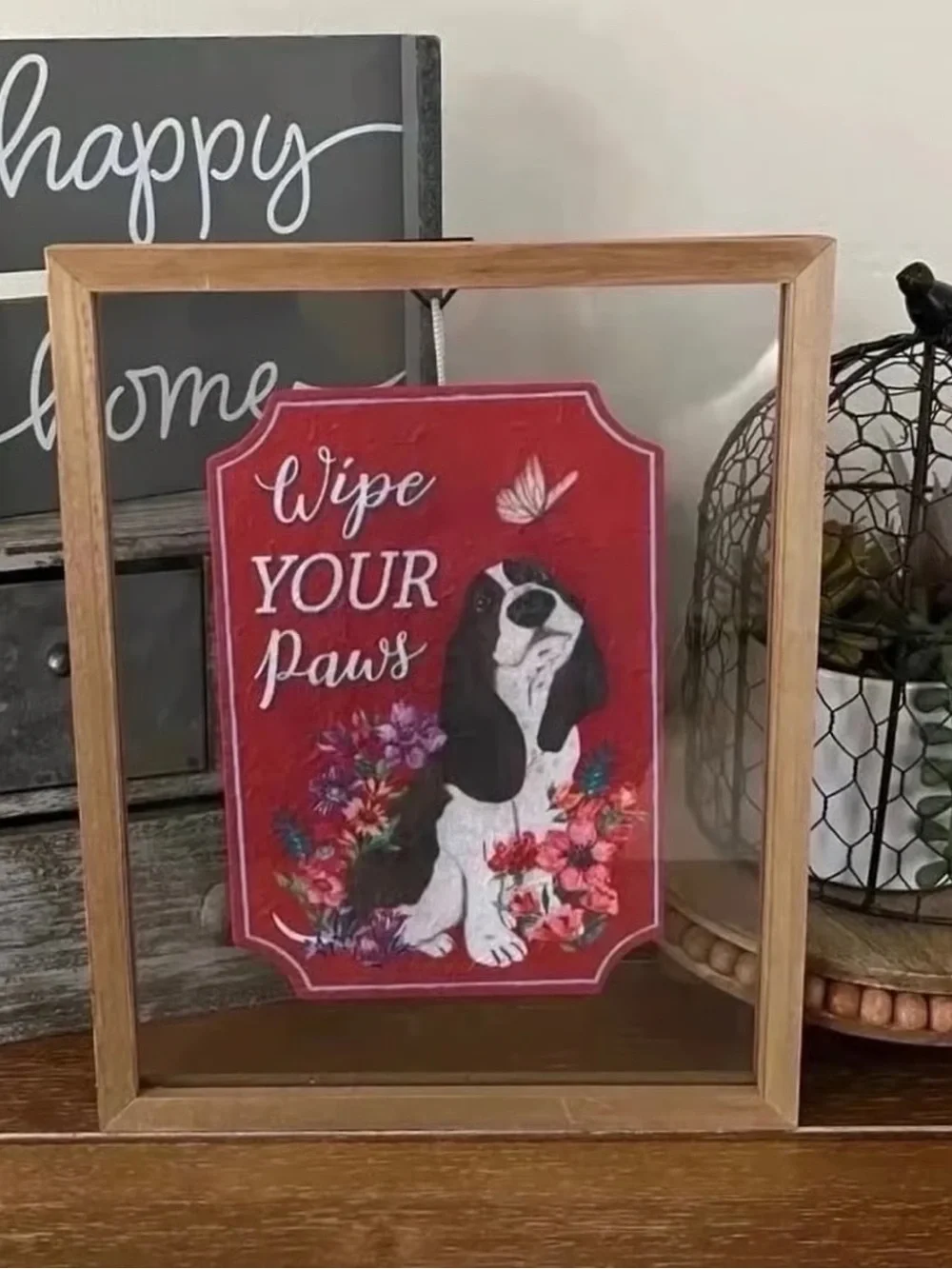 New Pioneer Woman Charlie Wipe Your Paws Wall Decor
